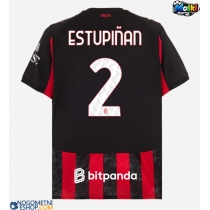 Moški Nogometni dresi AC Milan Pervis Estupinan #2 Domači 2025-26 Kratek Rokav